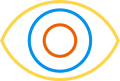 Outline of eye icon in JZ Studio brand colors.