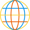 outline of globe icon